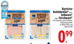 Edeka Bayrischer Backleberkäse Gelbwurst oder Fleischwurst Angebot