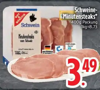 Edeka GUt&GUNSTIG Schwein Minutensteaks Angebot