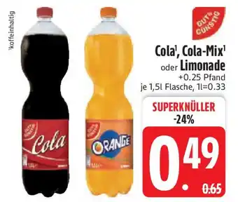 Edeka GUT&GUNSTIG Cola, Cola-Mix oder Limonade Angebot