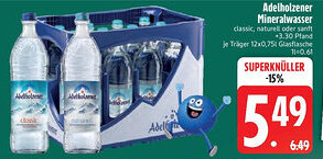Edeka Adelholzener Mineralwasser Angebot
