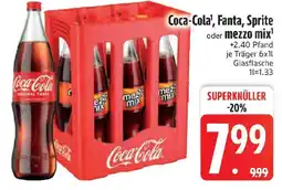 Edeka Coca-Cola, Fanta, Sprite oder mezzo mix Angebot