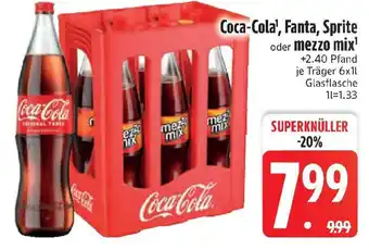 Edeka Coca-Cola, Fanta, Sprite oder mezzo mix Angebot