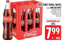 Edeka Coca-Cola, Fanta, Sprite oder mezzo mix Angebot