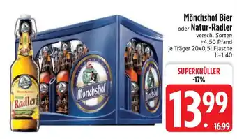 Edeka Mönchshof Bier oder Natur-Radler Angebot