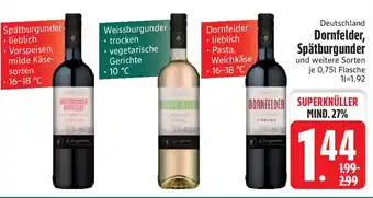 Edeka Deutschland Dornfelder, Spätburgunder Angebot