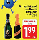 Edeka Fürst von Metternich oder Mionetto Piccolo-Sekt Angebot