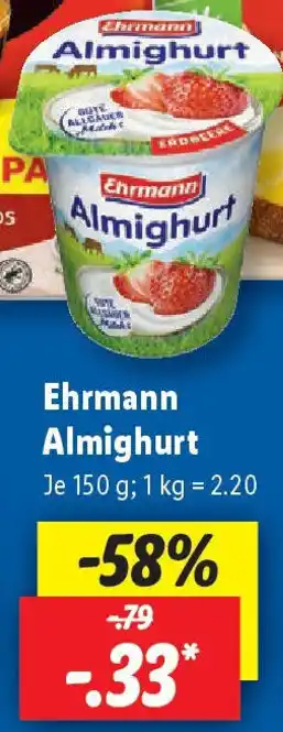 Lidl Ehrmann Almighurt Angebot