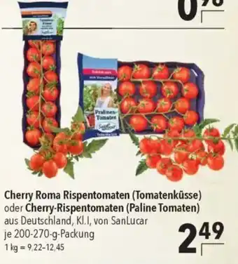 CITTI Markt SanLucar Cherry Roma Rispentomaten (Tomatenküsse) oder Cherry-Rispentomaten (Paline Tomaten) Angebot