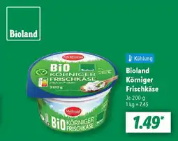 Lidl Milbona Bioland Körniger Frischkäse Angebot
