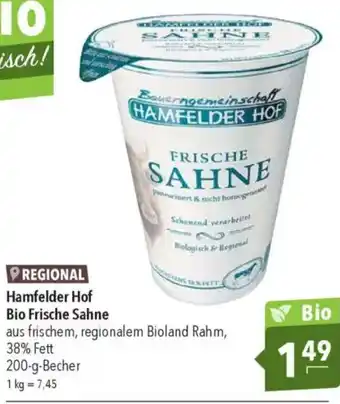 CITTI Markt Hamfelder Hof Bio Frische Sahne Angebot