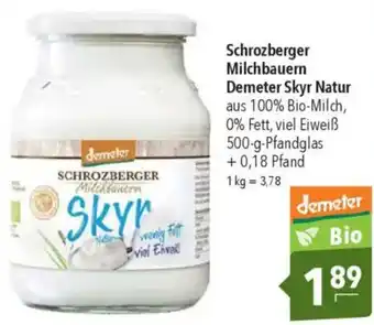 CITTI Markt Schrozberger Milchbauern Demeter Skyr Natur Angebot