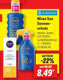 Lidl Nivea Sun Sonnen- schutz Angebot