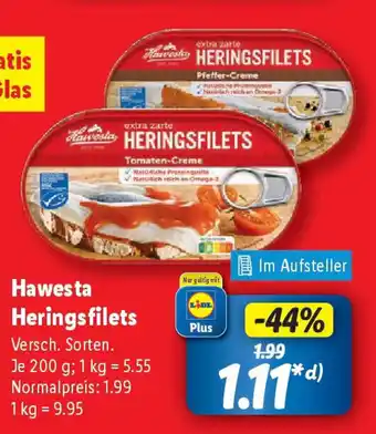 Lidl Hawesta Heringsfilets Angebot