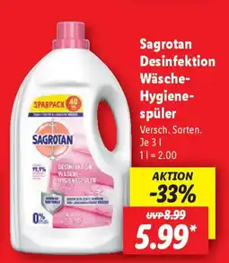 Lidl Sagrotan Desinfektion Wäsche- Hygiene- spüler Angebot