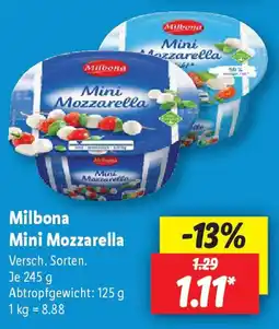 Lidl Milbona Mini Mozzarella Angebot