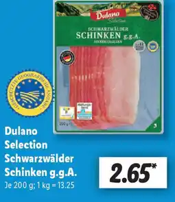 Lidl Dulano Selection Schwarzwälder Schinken g.g.A. Angebot