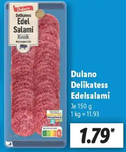 Lidl Dulano Delikatess Edelsalami Angebot