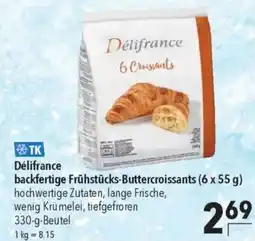 CITTI Markt Délifrance backfertige Frühstücks-Buttercroissants (6 x 55 g) Angebot