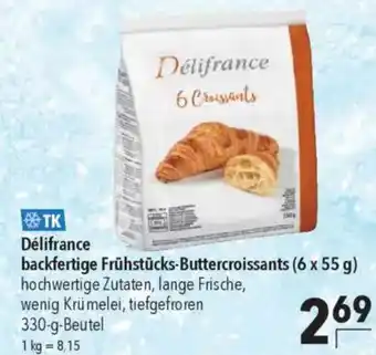 CITTI Markt Délifrance backfertige Frühstücks-Buttercroissants (6 x 55 g) Angebot