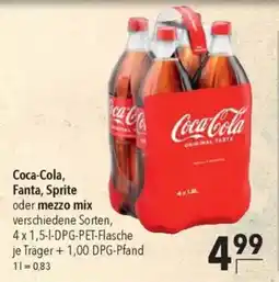 CITTI Markt Coca-Cola, Fanta, Sprite oder mezzo mix Angebot