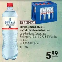 CITTI Markt Fürst Bismarck Quelle natürliches Mineralwasser Angebot