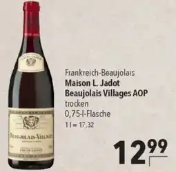 CITTI Markt Maison L. Jadot Beaujolais Villages AOP Angebot