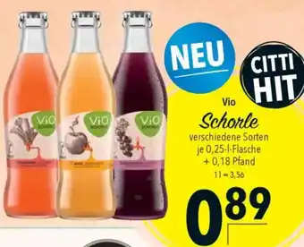 CITTI Markt Vio Schorle Angebot