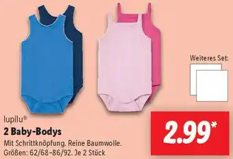 Lidl lupilu 2 Baby-Bodys Angebot