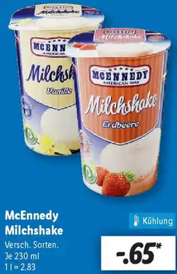 Lidl McEnnedy Milchshake Angebot