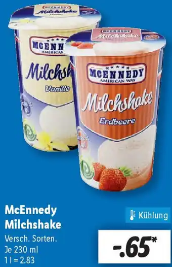 Lidl McEnnedy Milchshake Angebot