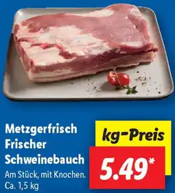 Lidl Metzgerfrisch Frischer Schweinebauch Angebot