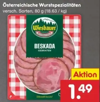 Netto Marken-Discount Wiesbauer Österreichische Wurstspezialitäten Angebot