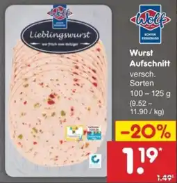 Netto Marken-Discount Wolf Wurst Aufschnitt Angebot