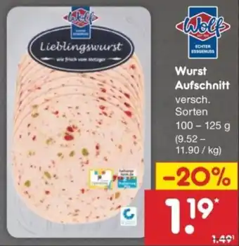 Netto Marken-Discount Wolf Wurst Aufschnitt Angebot