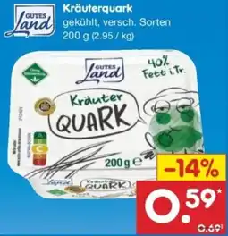 Netto Marken-Discount GUTES Land Kräuterquark Angebot