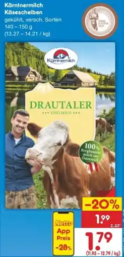 Netto Marken-Discount Kärntnermilch Käsescheiben Angebot
