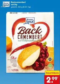 Netto Marken-Discount GUTES Land Backcamembert mit Dip Angebot