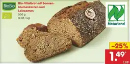 Netto Marken-Discount Bio-Vitalbrot mit Sonnenblumenkernen und Leinsamen Angebot