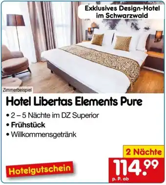 Netto Marken-Discount Hotel Libertas Elements Pure Angebot