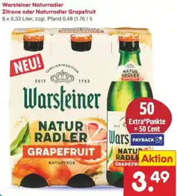 Netto Marken-Discount Warsteiner Naturradler Zitrone oder Naturradler Grapefruit Angebot