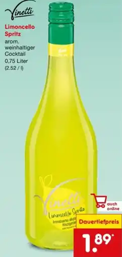 Netto Marken-Discount Vinetti Limoncello Spritz Angebot