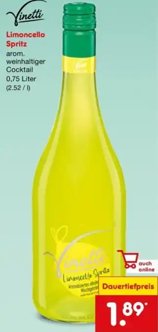 Netto Marken-Discount Vinetti Limoncello Spritz Angebot