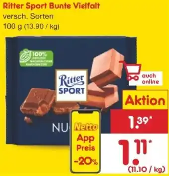 Netto Marken-Discount Ritter Sport Bunte Vielfalt Angebot