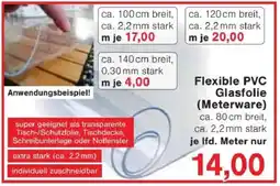 Jawoll Flexible PVC Glasfolie (Meterware) Angebot