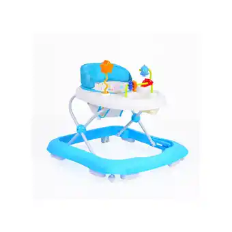 Netto Marken-Discount Lauflernwagen, Laufhilfe Eko höhenverstellbar, gepolsteter Sitz und Spielcenter blau Angebot