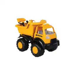 Netto Marken-Discount Pilsan Spielzeug Baustellen LKW 49 x 31 x 26 cm mit Bulldozer 06518 Angebot