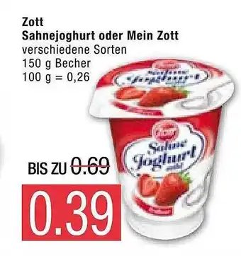 Marktkauf Zott Sahnejoghurt Oder Mein Zott 150g Becher Angebot