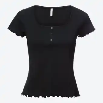 NKD Damen-T-Shirt mit Spitze am Ausschnitt Angebot
