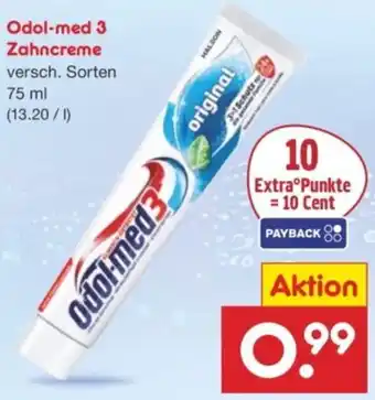 Netto Marken-Discount Odol-med 3 Zahncreme Angebot