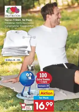 Netto Marken-Discount FRUIT OF THE LOOM Herren T-Shirt, 7er Pack Angebot